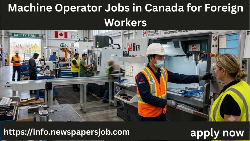 Machine Operator Jobs in Canada for Foreign Workers