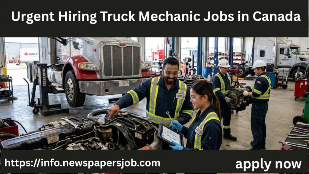Urgent Hiring Truck Mechanic Jobs in Canada